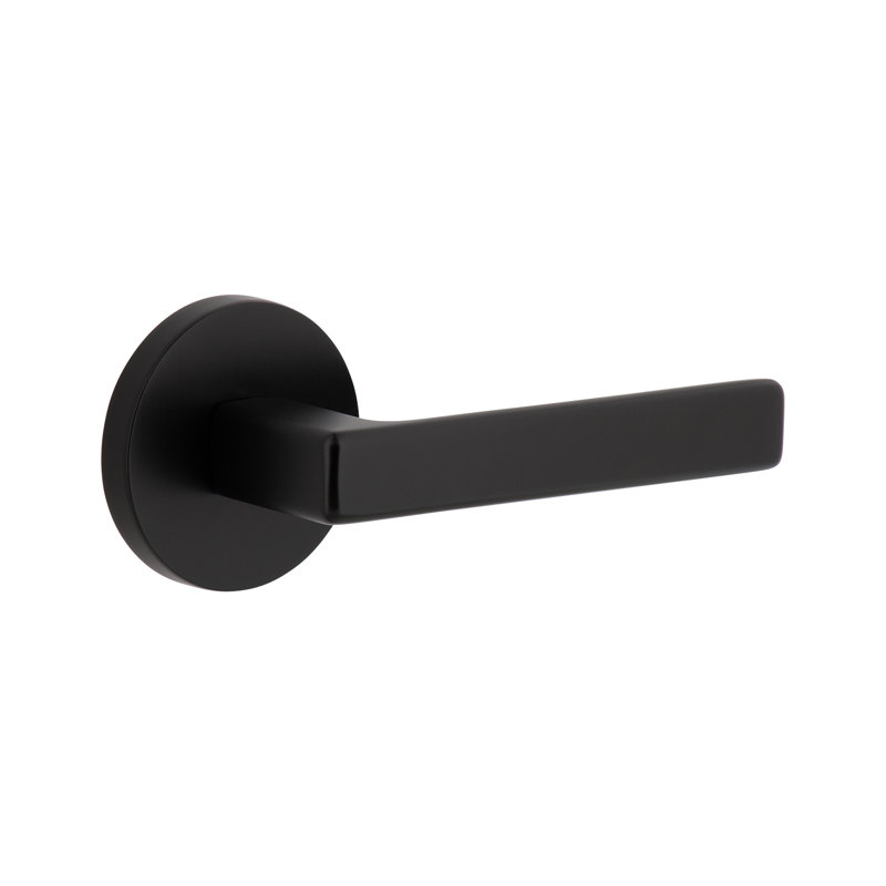 Mannequin simple avec levier Lusso Viaggio Circolo, Circolo Rosette, Noir satiné, Droite