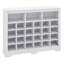 Armoire de rangement moderne à 24 casiers avec armoire incurvée, base polyvalente pour le couloir et le salon Sleek Design-2134634815