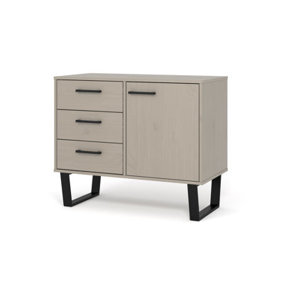 Elad Sideboard, 3 Drawers and 1 Door, industrial design, Antique wax