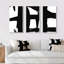 «Black and White Crossing Paths II - Mid-Century», ensemble d'art mural sur toile encadré moderne-72043289-72044474