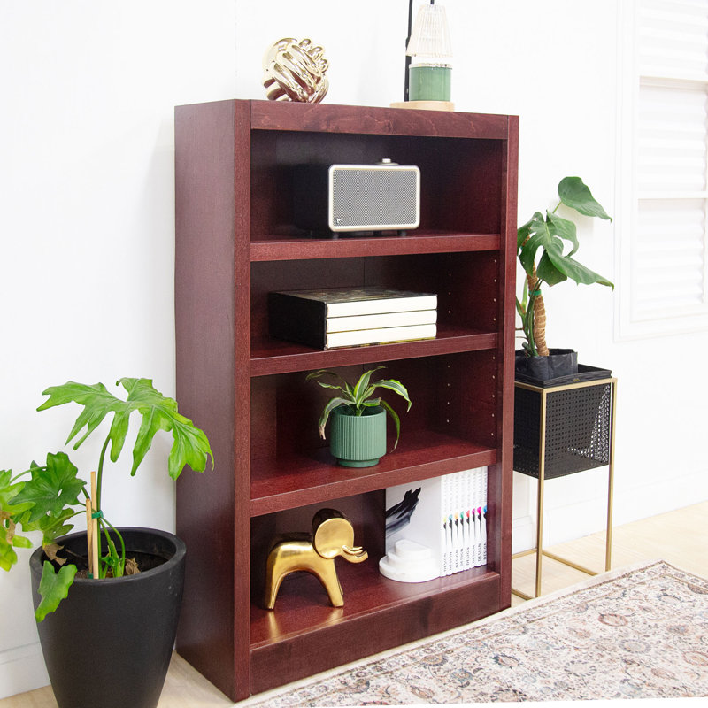 Bibliothèque en bois Port City, Cerisier, (4 tablettes) H 48 po x l 30,5 po x P 10,63 po