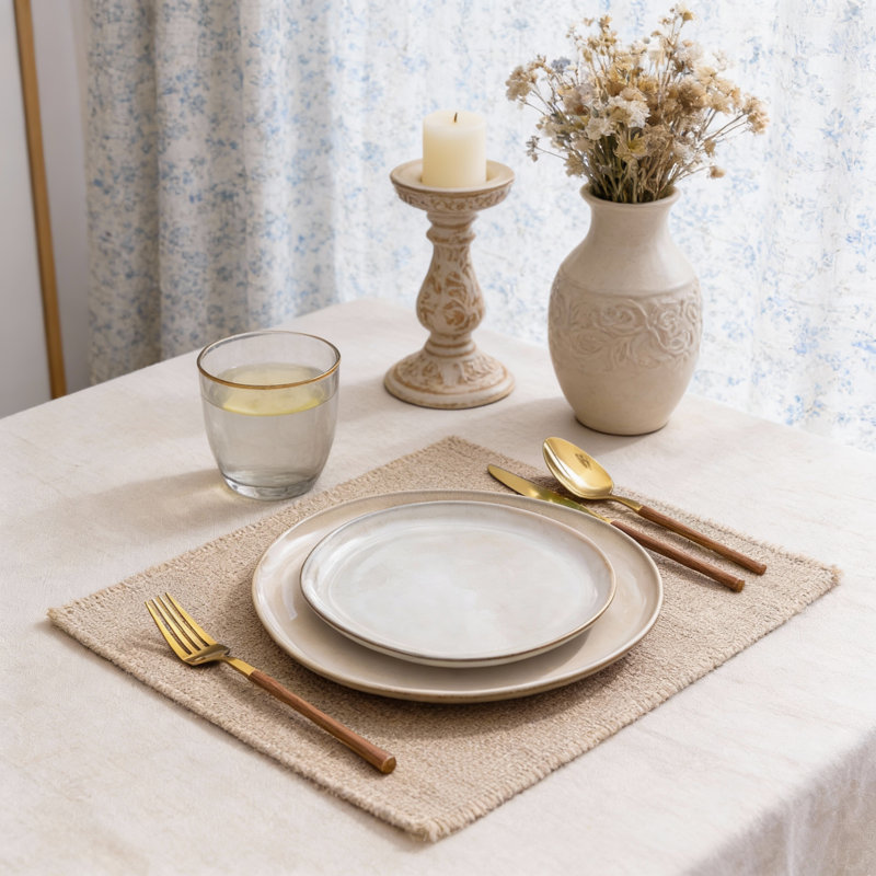 Service de vaisselle en céramique émaillée réactive faite à la main Assiettes et bols en grès