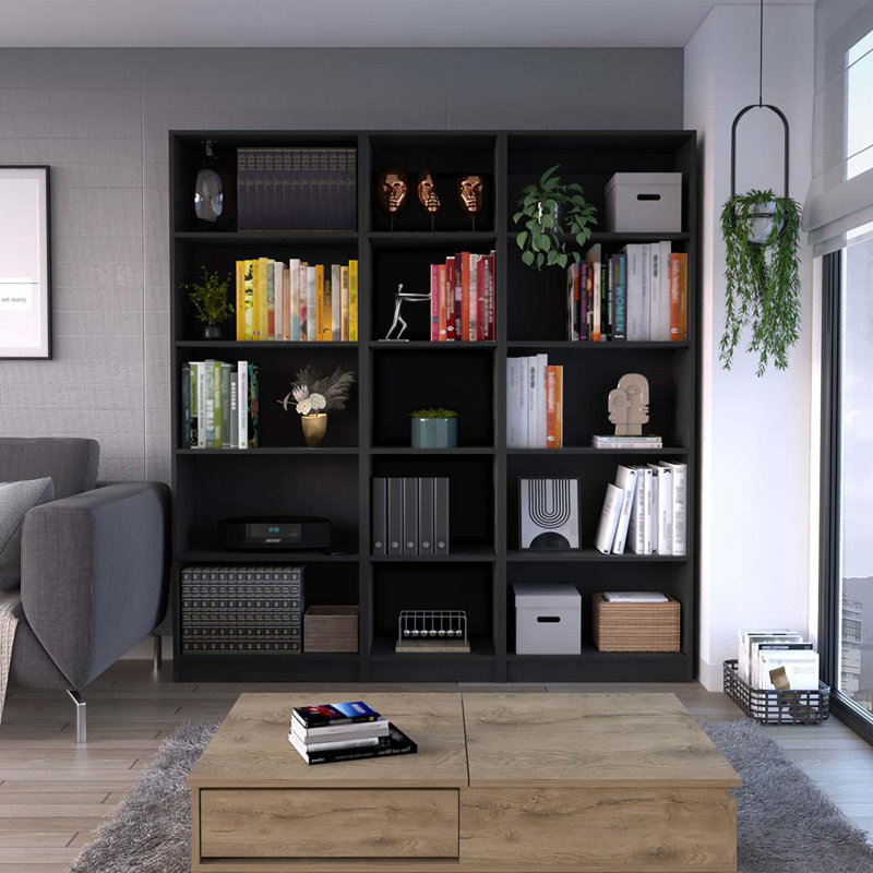 Ensemble de salon moderne 3 pièces avec bibliothèques élégantes pour un décor sophistiqué