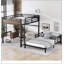 Lit superposé et lit mezzanine en métal polyvalent, conception séparable avec barrière de sécurité renforcée pour une flexibilité et une optimisation de l'espace maximales.-1633469073