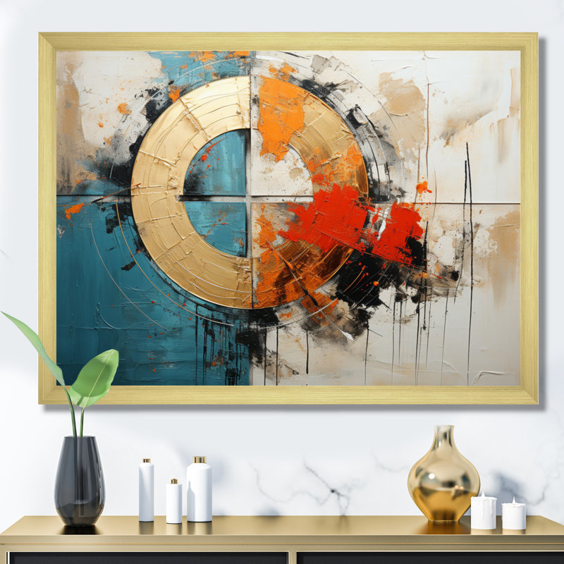 Harmonieux hybride III sur toile, H 30 po x l 40 po, Cadre photo noir