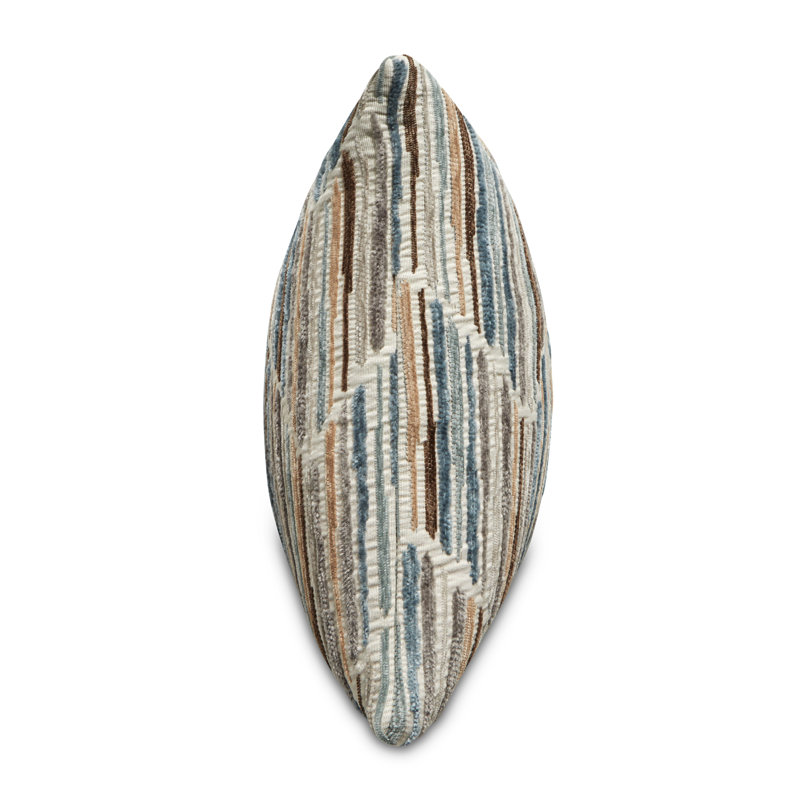 Augusta Chevron Feather Reversible Throw Pillow, Vapor