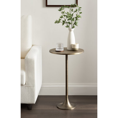 Table d'appoint ronde en fonte d'aluminium