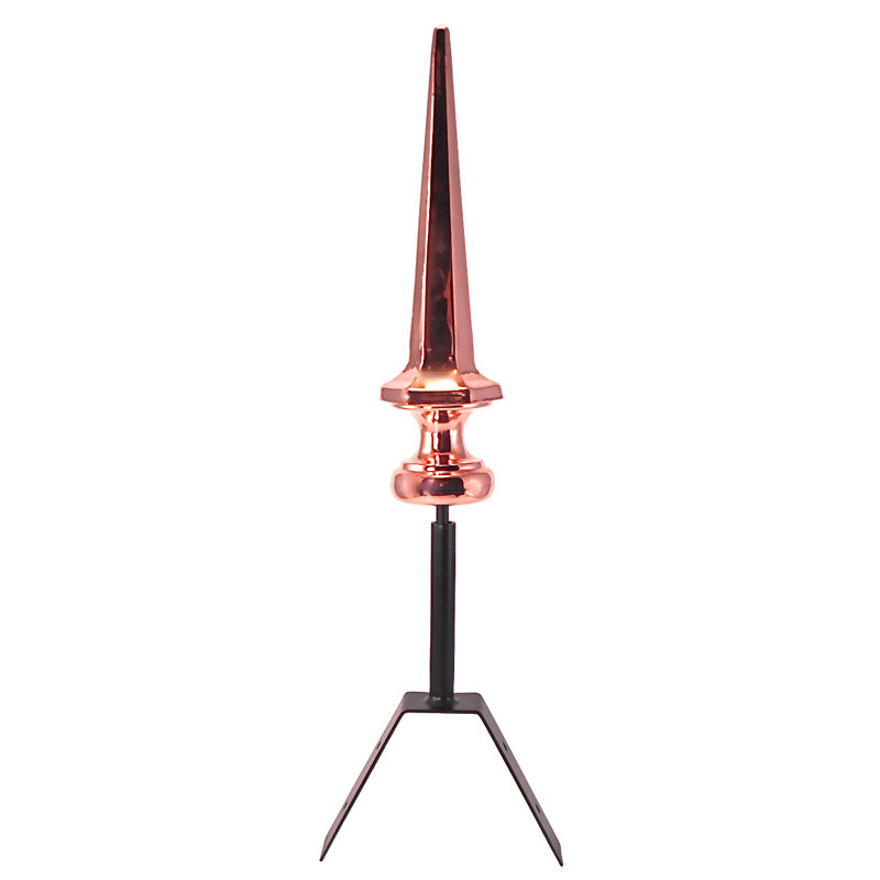 Rooftop Finial, 12" H x 4" W x 3" D, Copper