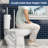 Modern Two-Piece Toilet With Faucet, Elongated Seat, High-Efficiency Flushing, And Soft-Close Lid