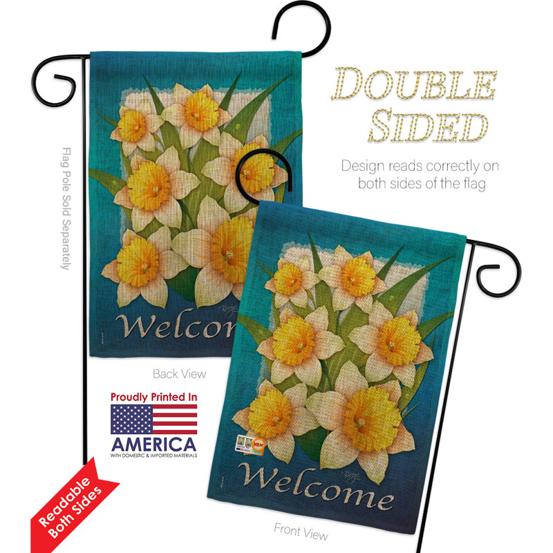 Ensemble de drapeaux en polyester 18,5 x 13 po Moscow Daffodils