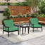 Ensemble de patio d'extérieur pour deux personnes en teck avec coussins et table d'appoint Marlo-745366181-745366178