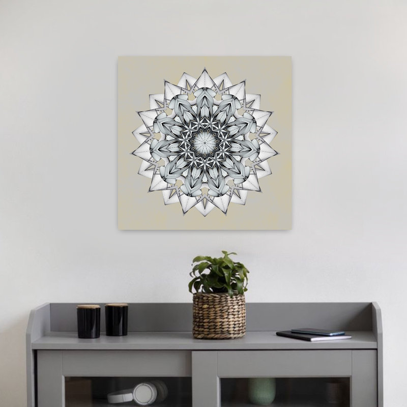 Art contemporain, art moderne géométrique élégant, H 18 po x l 18 po