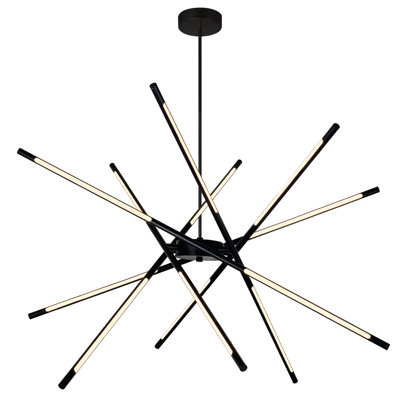 6 - Light Dimmable LED Sputnik Modern Linear Chandelier
