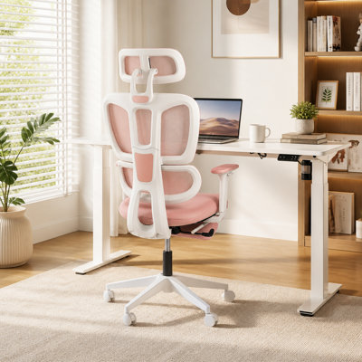 Chaise de bureau ergonomique avec repose-pieds