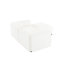 Élégant canapé 2 places en chenille blanche avec siège de rangement repose-pieds, dossier cylindrique et accoudoirs, causeuse moderne en tissu avec espace de rangement caché