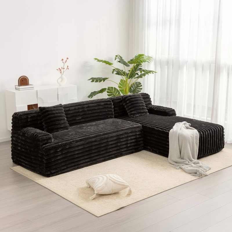 Canapé modulaire 110 po Cloud, Noir