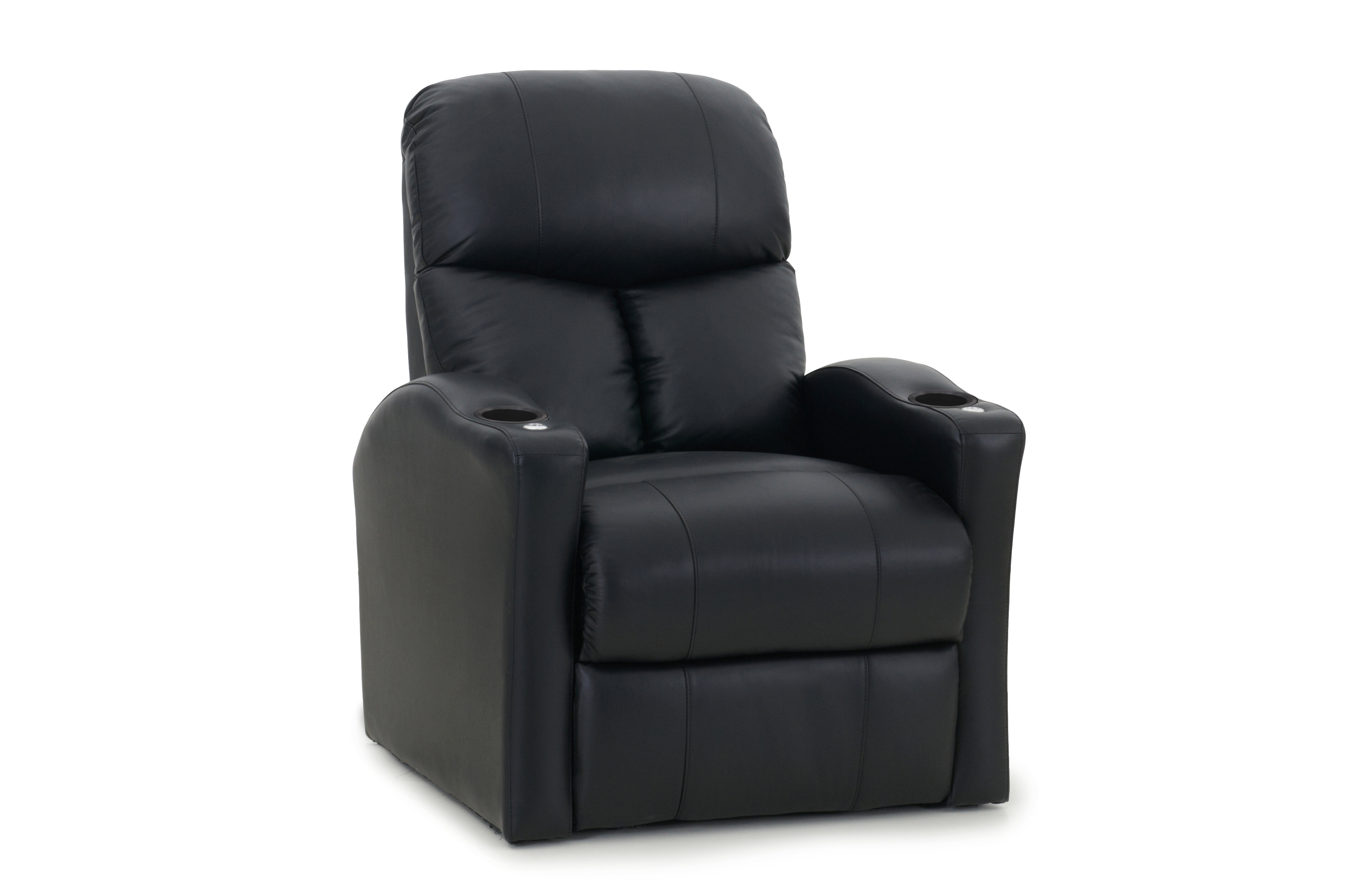 Latitude Run® Faux Leather Home Theater Seat with Cup Holder | Wayfair