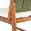 4 pièces Tabouret de bar d'extérieur vert en bois d'acacia massif et osier tissé Arly-129430225