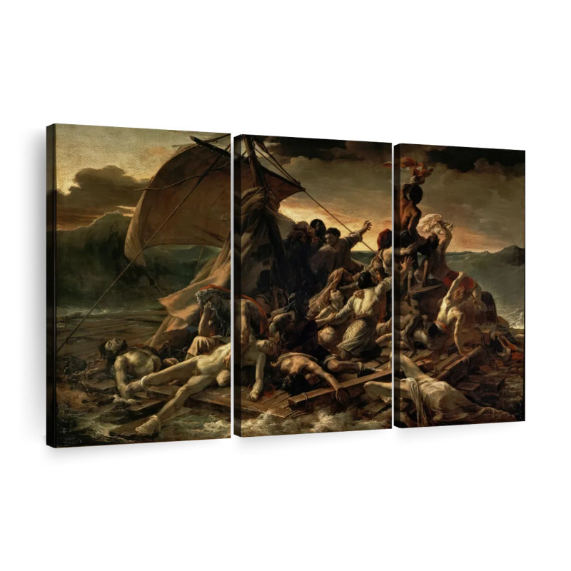 "Le radeau de la méduse" sur toile, H 32 po x l 50 po
