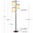 Liam 74 in. Mid-Century Modern 3-Light LED Floor Lamp with Fabric Drum Shades-62954080