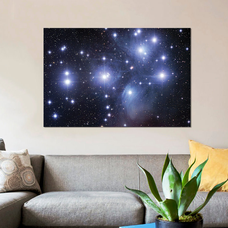 M45, The Pleiades (Seven Sœurs) par Robert Gendler - reproduction d'art sur toile tendue avec châssis, Pas de tapis