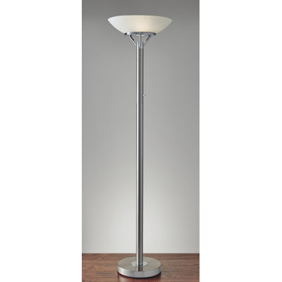 Justez 71.5'' Metal Torchiere Floor Lamp Set