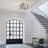 4-Light Beveled Glass Square Semi-Flush Mount