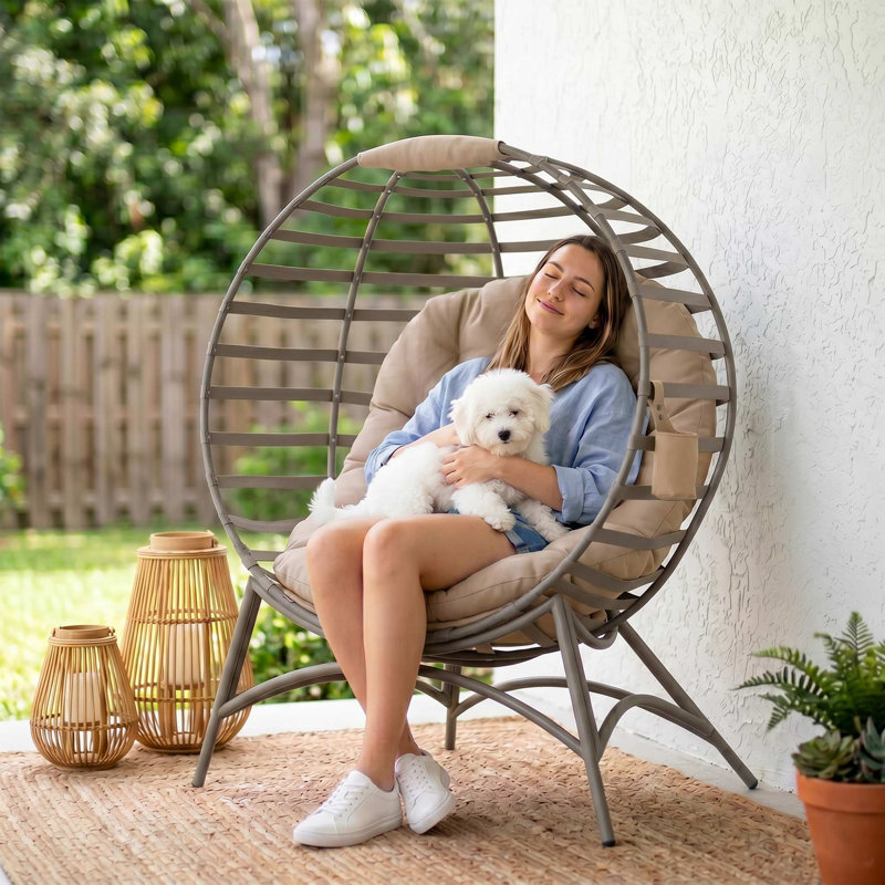 Henegar Steel Outdoor Lounge Chair
