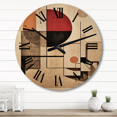 Horloge murale en bois surdimensionné Belge