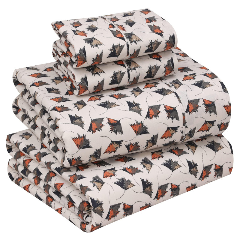 100% Cotton Sheets Sets Soft Crispy Percale Cooling Sheets 16 Inch Deep Pocket Bed Sheets, Twin Sheet Set with 1 Pillowcase