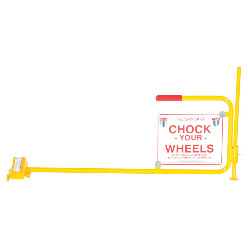FLAG RAIL CHOCK W/ ADJUSTABLE HEIGHT LEG