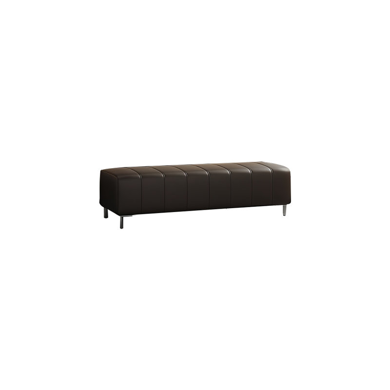 Banc rembourré en cuir, H 16,14 po x l 39,37 po x P 17,71 po