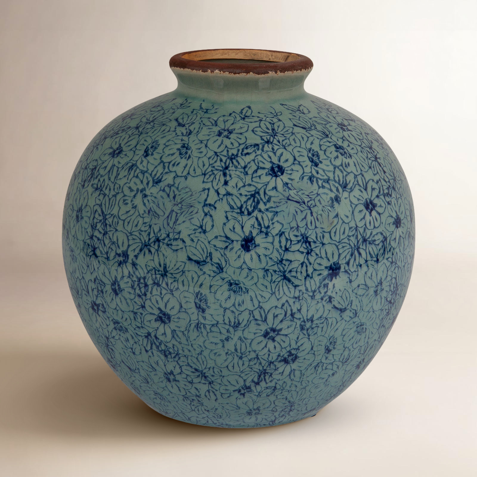 Dolohov Terracotta Table Vase, Blue