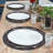 Naughton Embroidered Round Beaded Placemats Set of 2 Blue and White Unique Shape for Christmas Decor