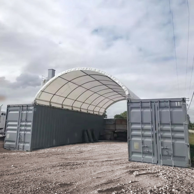20'X40' Shipping Container Canopy Shelter 18oz PVC
