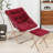 Ariadnna Saucer Chair Folding Accent Moon Chair with Metal Frame Cozy Lounge Chair for Living Room-342996290-371103322
