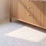 Arabsecato Carrara 1" Hexagon 12 in. x 12 in. Honed Marble Mosaic Floor and Wall Tile