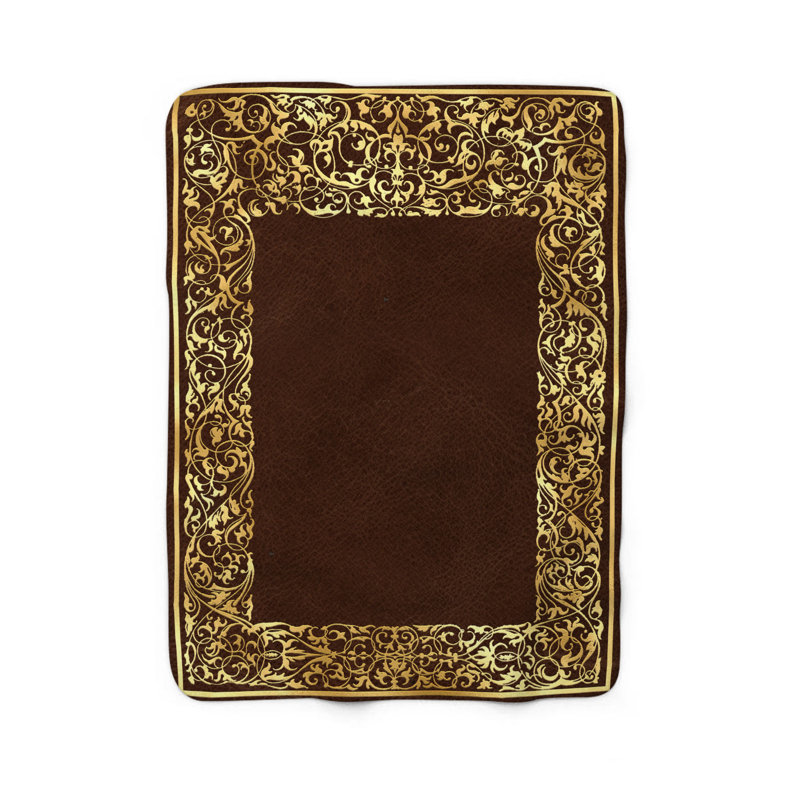 Couverture aux teintes dorées de l'Orient, L 60 po x l 50 po