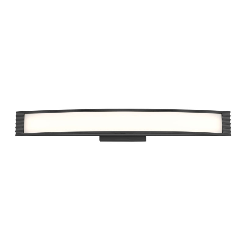Ebern Designs VANTAGE VANITY - Applique murale d'intérieur moderne, finition nickel brossé, Charbon