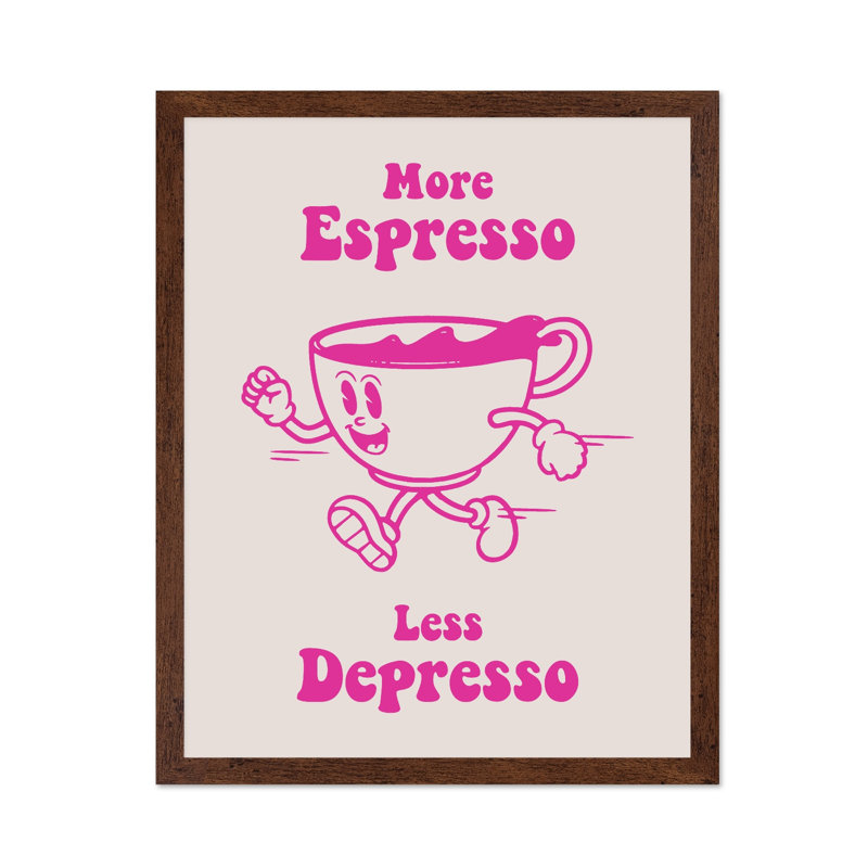 More Espresso No3, Poster, 12"H x 16"W, Brown Framed