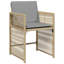Outdoor Patio Dining Armchair with Cushion-1396744884-1396744885