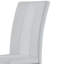 Chaise de salle à manger blanche de 4 pièces - tissu, pieds en métal, sièges rembourrés, finition polie, rectangulaire
