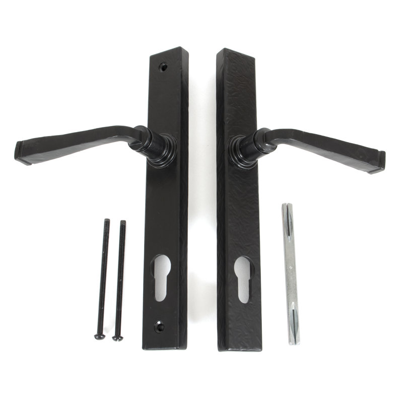 Avon Lock Door Handle Kit, Black