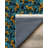 Florest Collection Digital Print Cotton-Polyester Blue Floral Leopar Animal Print Rug-1301451566
