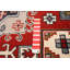 Tapis oriental en laine noué à la main rouge / gris / blanc-1796209741