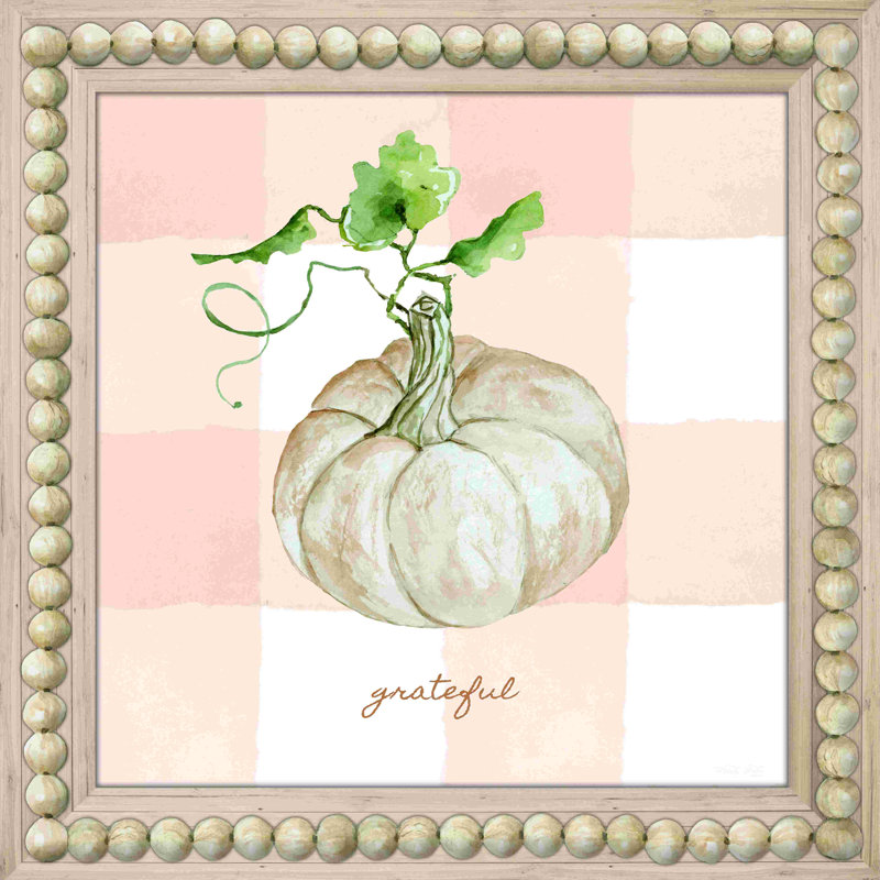 " Grateful Pumpkin ", 12" H x 12" W, No, Wrapped Canvas