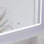 Coiffeuse lumineuse blanche à DEL 3 couleurs avec prise de courant, tiroirs, boîte de rangement et tabouret rembourré pour les chambres modernes