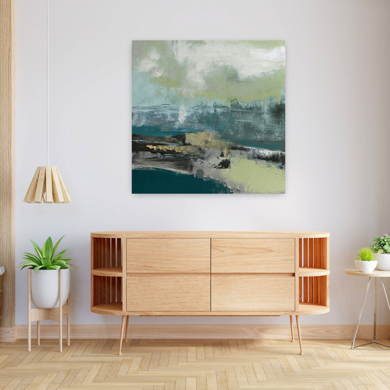 Ebb And Flow Abstract Contemporary Art, 36" H x 36" W