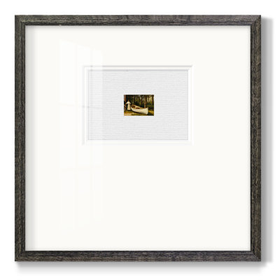 «Canoe In The Woods Iompemium», reproduction encadrée