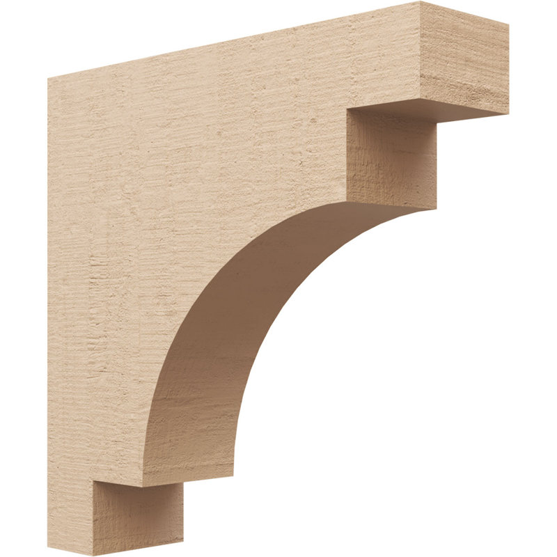 Bois de cèdre méditerranéen, grain de bois TimberThane Corbel, brun clair apprêté, H 20 po x l 5 po x P 20 po